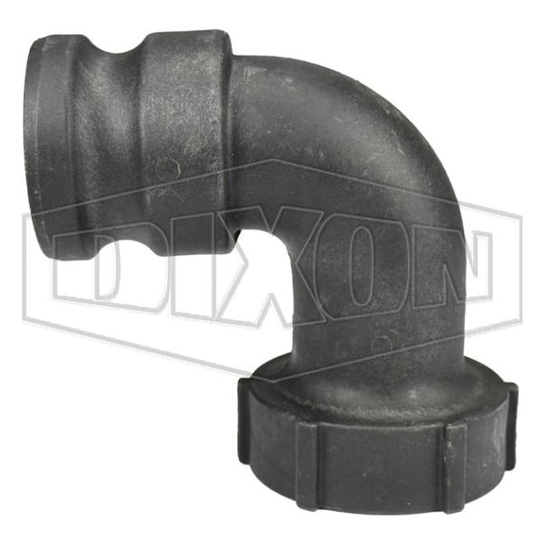 90Deg Cam and Groove Elbow, 2 in, Adapter x FNPT, Polypropylene, Domestic